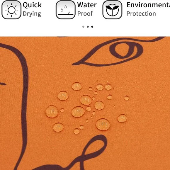 GIBELLE Abstract Shower Curtain Set with Hooks 72x72"  🚿🚿 NEW!!! - Picture 7 of 8